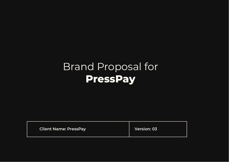 PressPay Brand Book cover