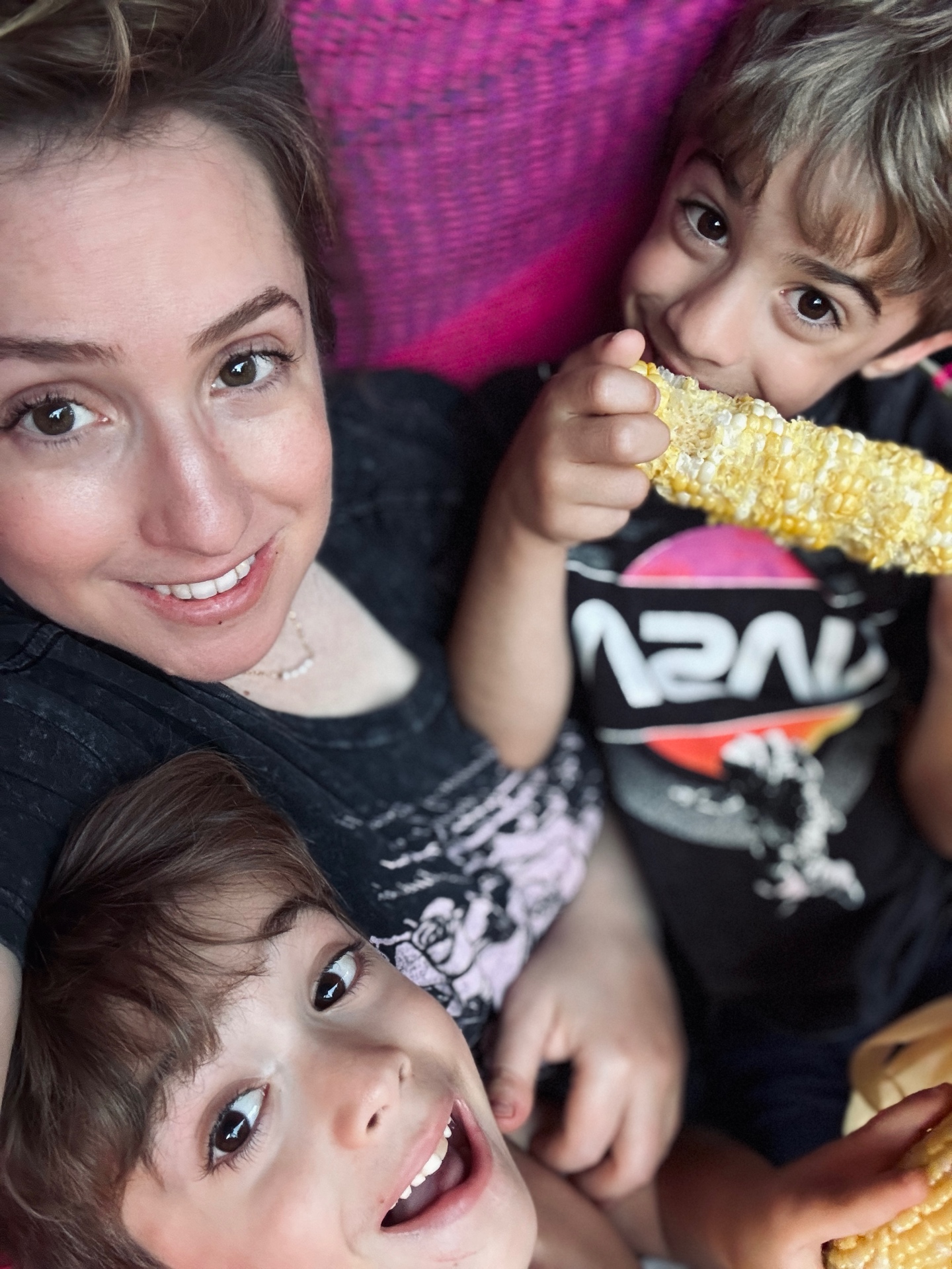 Tamar with her twin boys