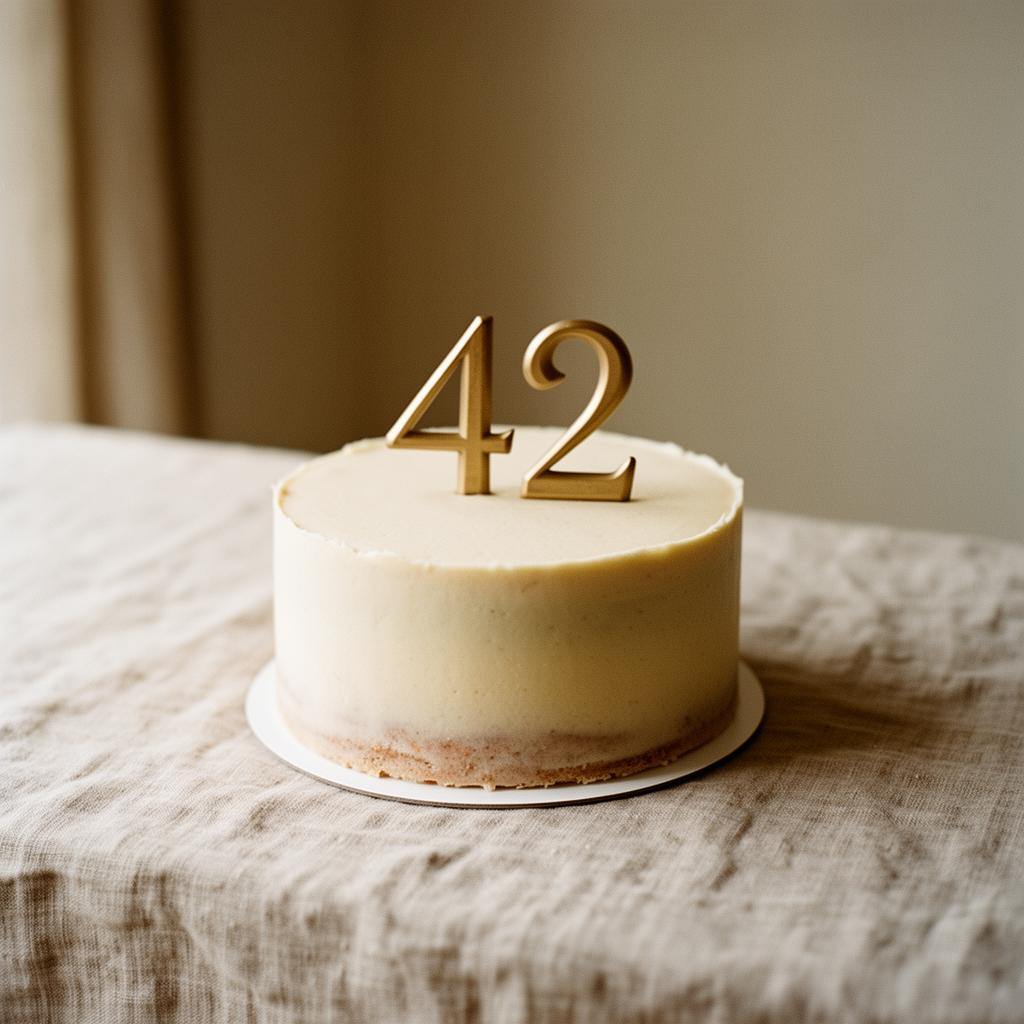Birthday cake with number 42